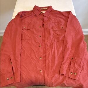 Orvis Salmon Button-Up Shirt, Vintage Fly Fishing Shirt with Vented sides